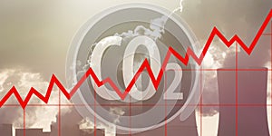 Increase in global CO2 emissions photo